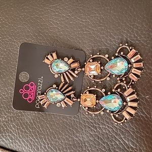 New! Copper and Turquoise Earrings